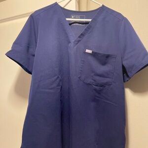 Figs XL navy scrub top